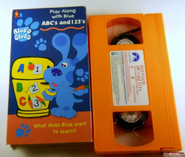 Blue's Clues Abcs And 123s Vhs Videotape Movie 