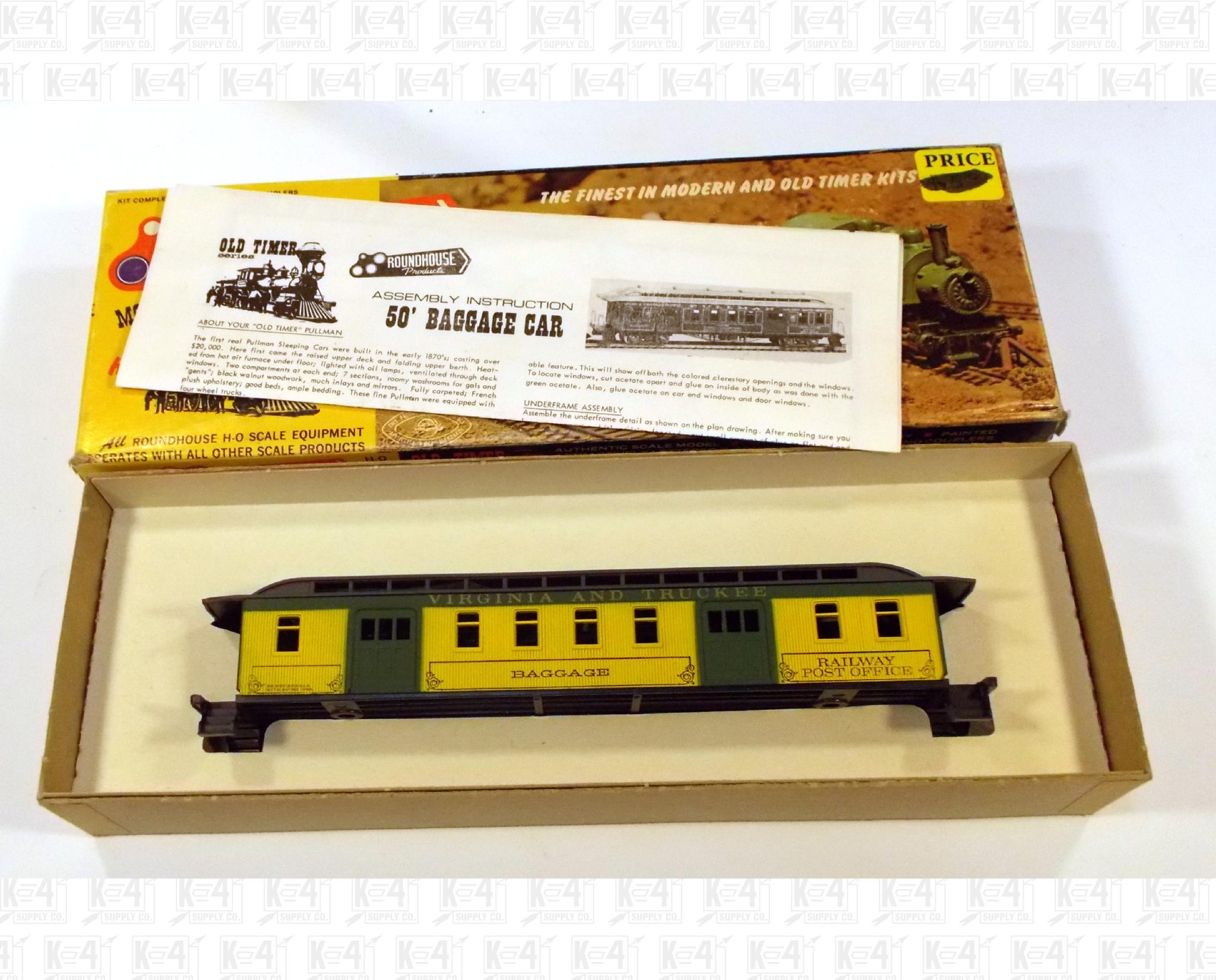 MDC Roundhouse HO 50' Overland Baggage Car Virginia and Truckee Kit eBay